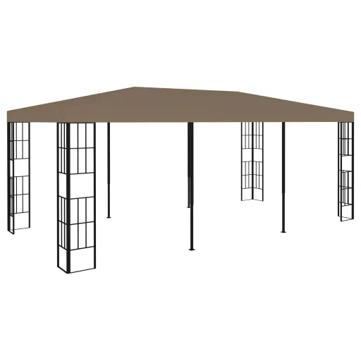 Gazebo 6x3 m Cinzento-Acastanhado