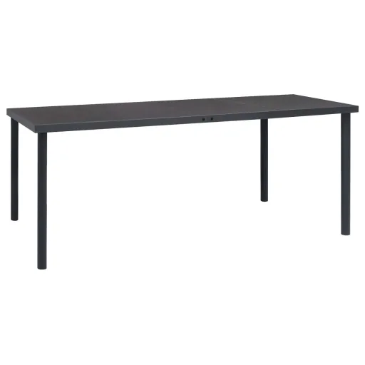 Mesa de Jantar para Jardim 190x90x74 cm Aço Antracite