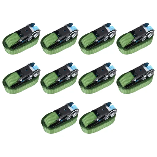 Cintas de Fixação c/ Roquete   800 DaN 6 m Verde (10 pcs)