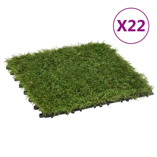 Ladrilhos de Relva Artificial   30x30 cm Verde  (22 pcs)