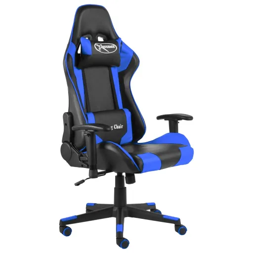 Cadeira de Gaming Giratória PVC Azul