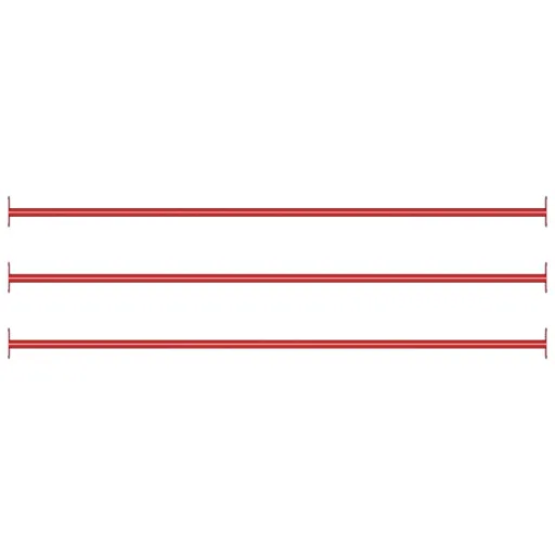 Barras Suspensas para Crianças   125 cm Aço Vermelho (3 pcs)