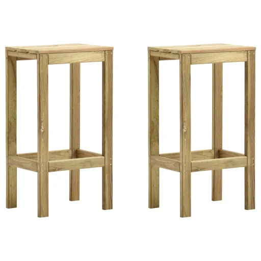 Bancos de Bar para Jardim   Pinho Impregnado (2 pcs)