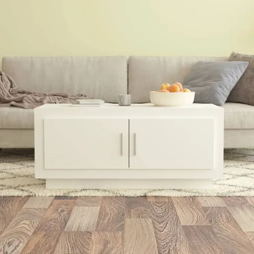 Mesa de Centro 102x50x45 cm Derivados de Madeira Branco