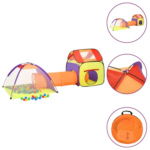 Tenda de Brincar Infantil 338x123x111 cm Multicor