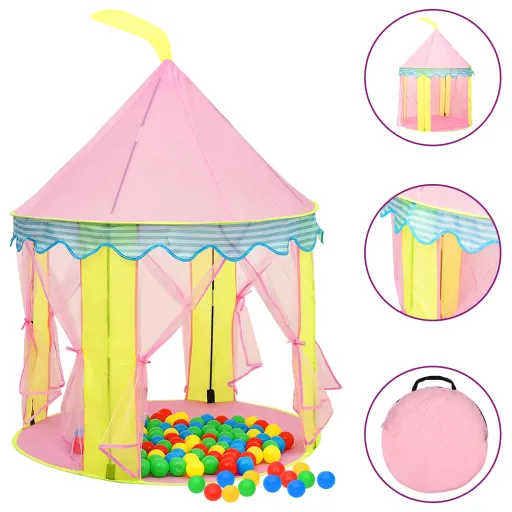 Tenda de Brincar Infantil 100x100x127 cm Rosa