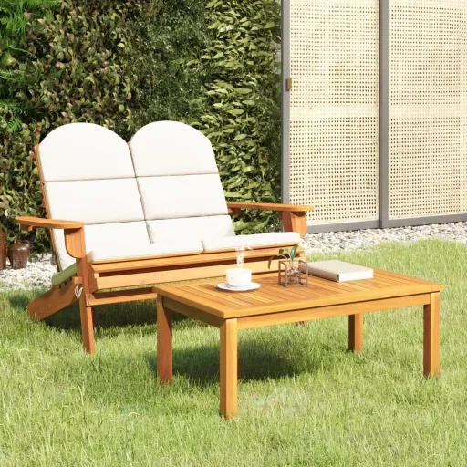 Conjunto Lounge de Jardim Adirondack   Acácia Maciça (2 pcs)