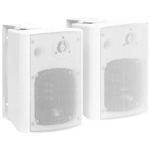 Colunas de Som para Parede Interior/Exterior   100 W Branco (2 pcs)