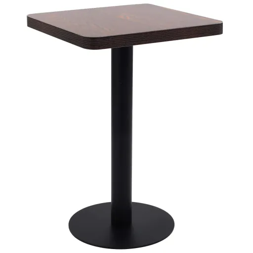 Mesa Bistrô 50x50 cm MDF Castanho-Escuro