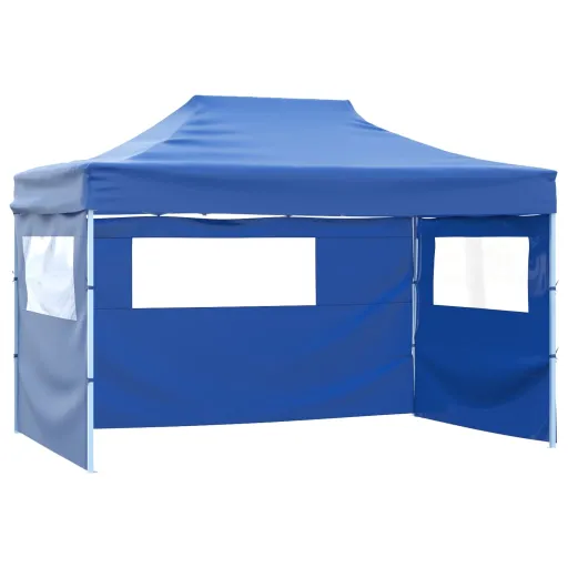 Tenda Dobrável com 3 Paredes 3x4,5 m Azul