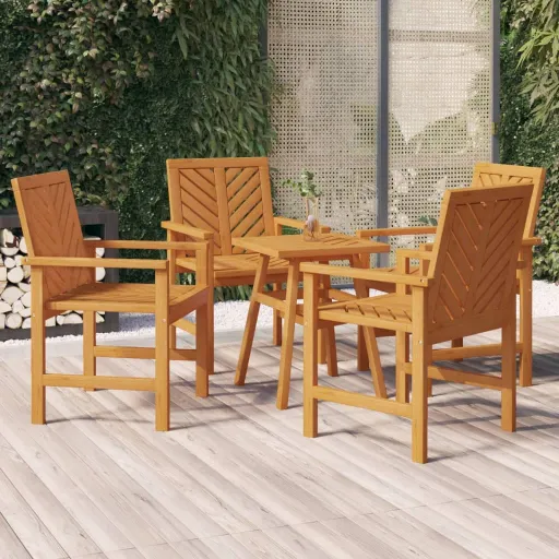 Cadeiras de Jantar para Jardim   Acácia Maciça (4 pcs)