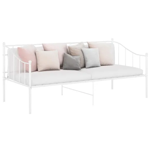 Sofá-Cama 90x200 cm Metal Branco