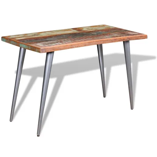 Mesa de Jantar Madeira Reciclada Maciça 120x60x76 cm