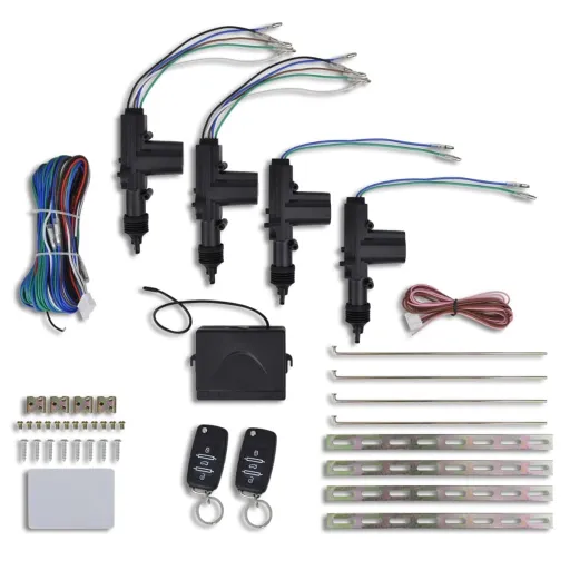 Kit Fechadura Central Carro VW/Audi/Skoda Controlo Remoto 4 Motors 12V