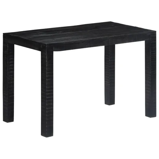 Mesa de Jantar 118x60x76 cm Madeira de Mangueira Maciça Preto