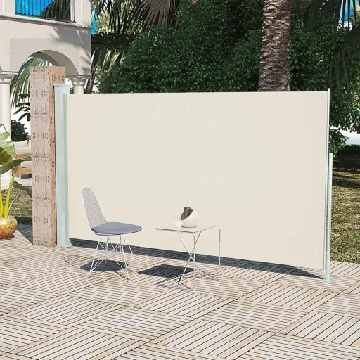 Toldo Lateral para Pátio/Terraço 160 x 300 cm Cor Creme