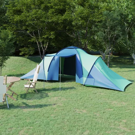 Tenda de Campismo para 6 Pessoas Azul e Verde