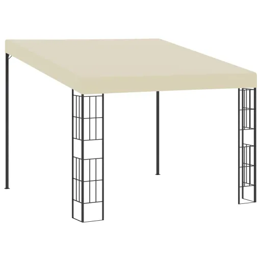 Gazebo de Montagem na Parede 3x3 m Tecido Creme