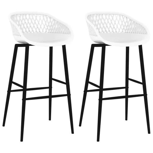 Cadeiras de Bar   Branco (2 pcs)