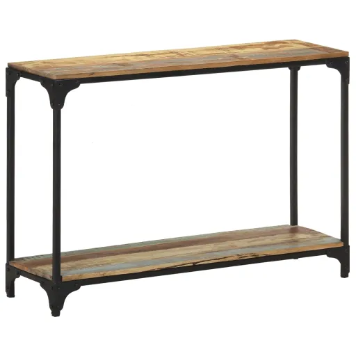 Mesa Consola 110x30x75 cm Madeira Recuperada Maciça