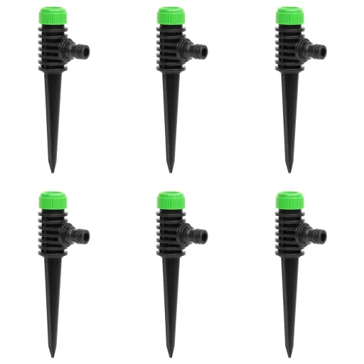 Sprinklers Rotativos   3x6x19,5 cm ABS/PP Verde/Preto (6 pcs)