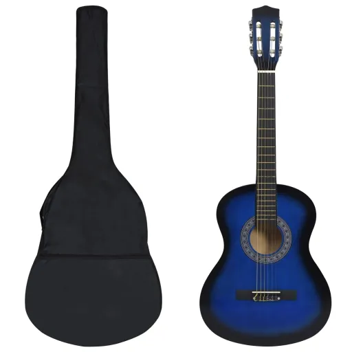 Conj. Guitarra Clássica Crianças/Iniciantes 3/4 36" Azul       (8 pcs)