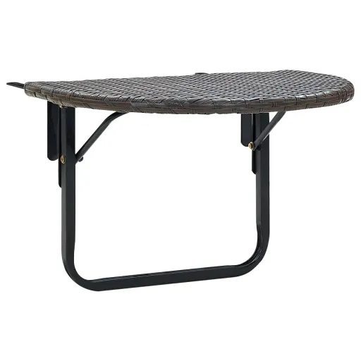 Mesa para Varanda 60x60x40 cm Vime PE Castanho