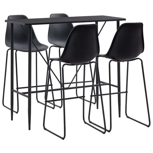 Conjunto de Bar Plástico Preto (5 pcs)