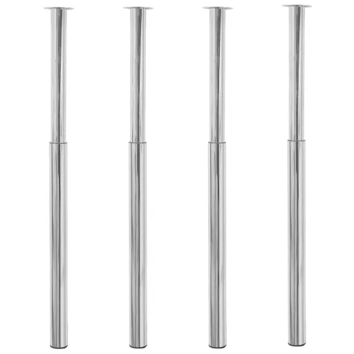 Pernas de Mesa Telescópicas   710 mm-1100 mm Cromado (4 pcs)