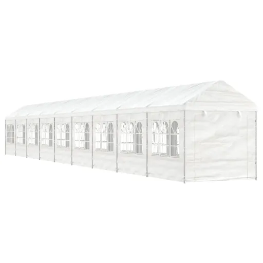 Gazebo com Telhado 20,07x2,28x2,69 m Polietileno Branco