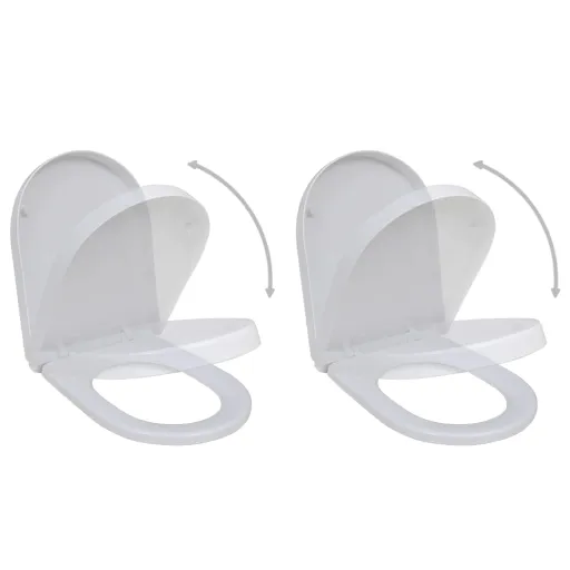 Tampos Sanita com Tampas de Fecho Suave   Plástico Branco (2 pcs)