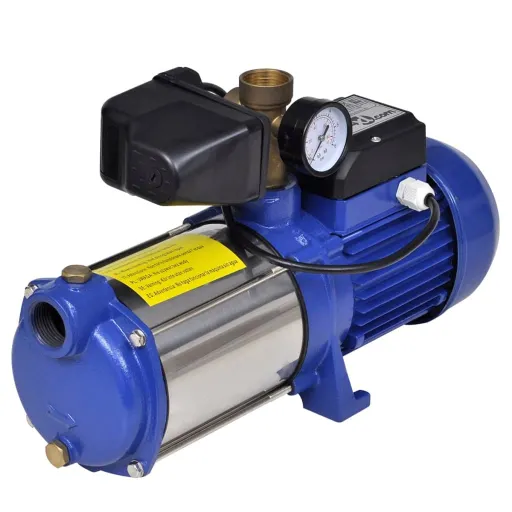 Bomba a Jato com Manómetro 1300 W 5100 L/h Azul