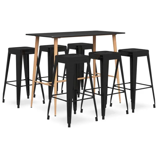 Conjunto de Bar Preto (7 pcs)