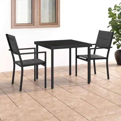 Conjunto de Jantar para Exterior Aço (3 pcs)