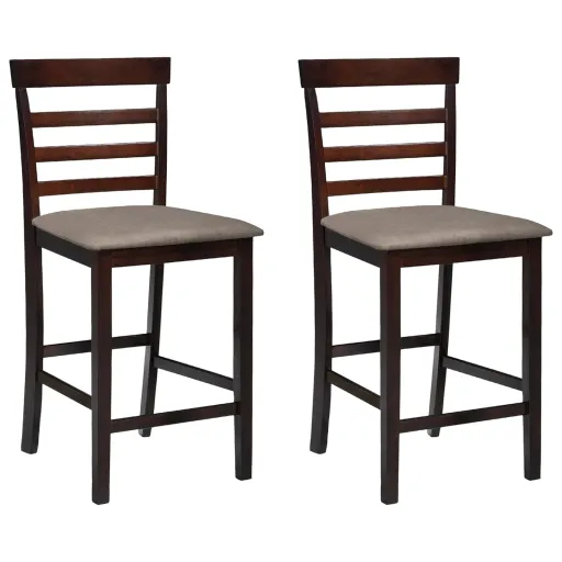 Bancos de Bar   Tecido Castanho (2 pcs)