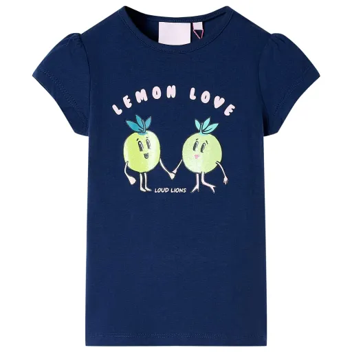 T-Shirt Infantil Azul-Escuro 128