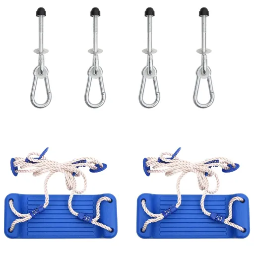 Assentos de Baloiço   c/ Pedras de Escalada Polietileno Azul (2 pcs)