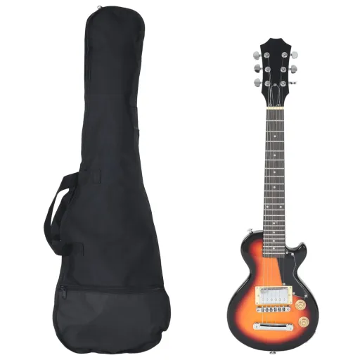 Guitarra Elétrica p/ Crianças com Saco 3/4 30" Castanho/Preto