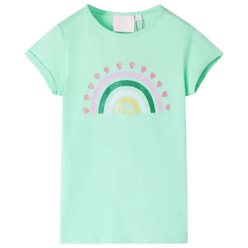 T-Shirt Infantil Verde Brilhante 128