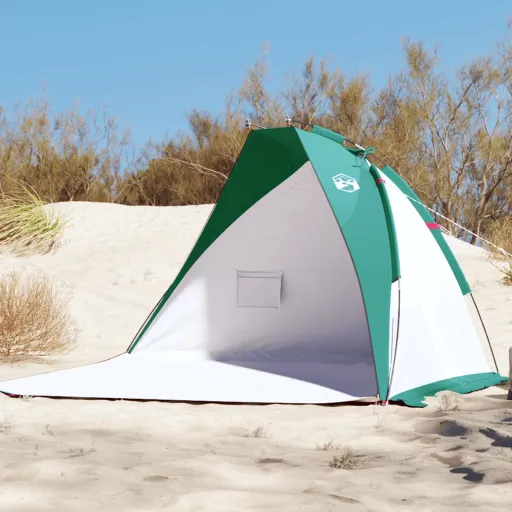 Tenda de Praia 268x223x125 cm Poliéster 185T Verde-Mar