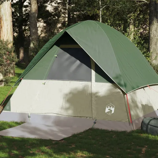 Tenda de Campismo Cúpula para 4 Pessoas Impermeável Verde