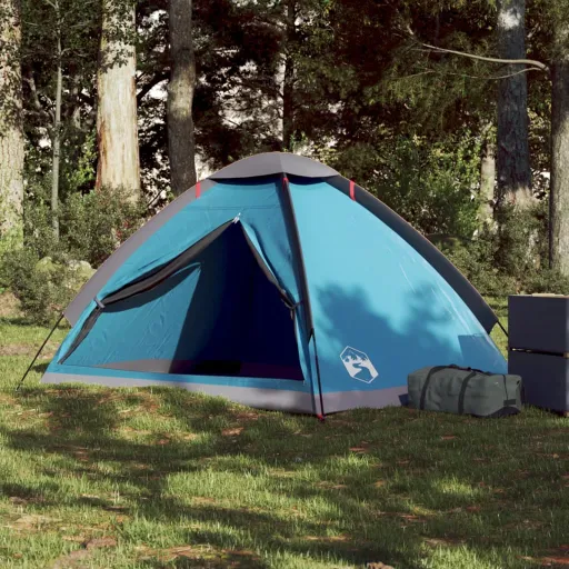 Tenda de Campismo Cúpula para 2 Pessoas Impermeável Azul