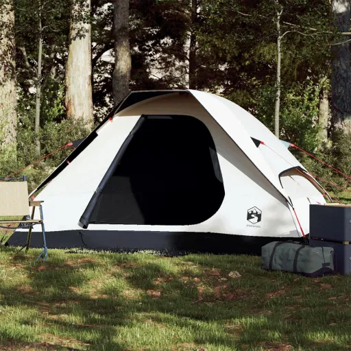 Tenda de Campismo Cúpula p/ 2 Pessoas Opaca Impermeável Branco