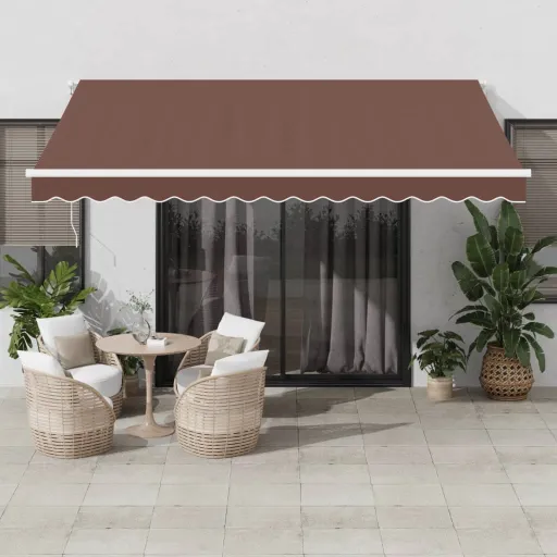 Toldo Retrátil Automático 400x300 cm Castanho