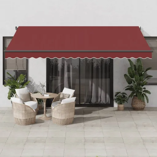 Toldo Retrátil Manual 450x300 cm Bordô