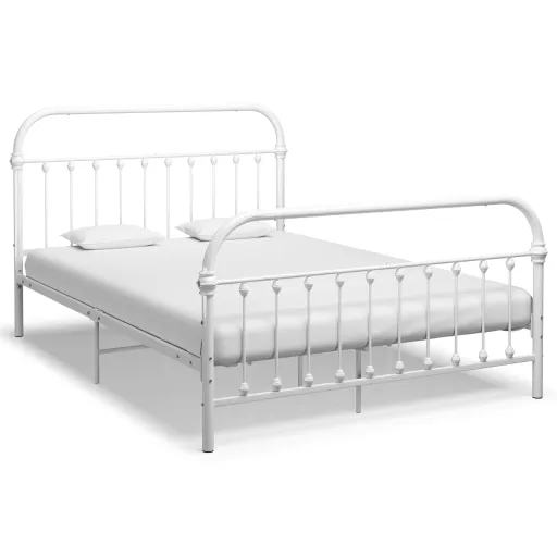 Estrutura de Cama 140x200 cm Metal Branco