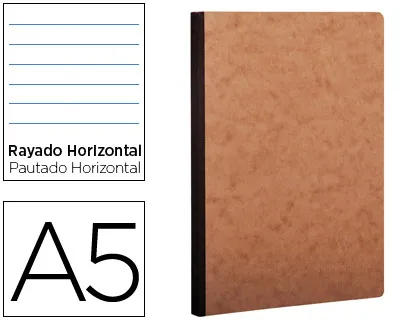 Bloco de Notas Capa Cartolina Din A5 Pautado 5 mm 96 Folhas Cor Kraft