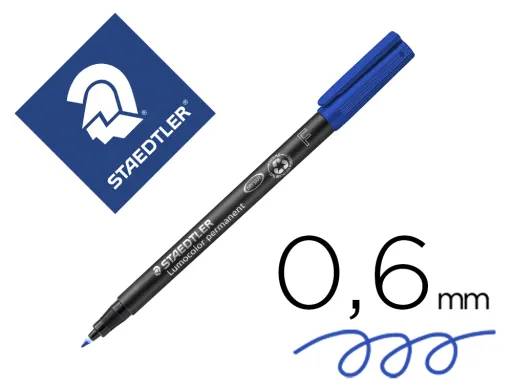 Marcador Staedtler Lumocolor Retroprojeção 318-3 Ponta 0,6mm Azul