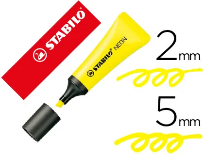 Marcador Stabilo Fluorescente 72 Amarelo Neon