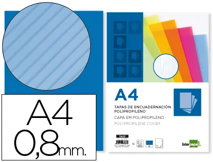 Capa de Encadernação Polipropileno Ondulado A4 0.8 mm Pack de 50 Unidades